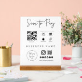 Akryles Handy Payment App Checkout Business-Zeiche Acrylschild (Hochzeit)