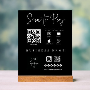 Akryles Handy Payment App Checkout Business-Zeiche Acrylschild