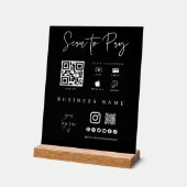 Akryles Handy Payment App Checkout Business-Zeiche Acrylschild (Winkel)