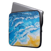 Akryles Meer- und Strandmalerei auf zeichnend Stan Laptopschutzhülle (Vorderseite Links)