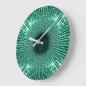 Akryles Nadelöhr, Minzgrün-Schattierungen Große Wanduhr (Winkel)