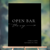 Akryles Schwarz-Weiß-Zeichen für offene Bar Acrylschild (Neutral)