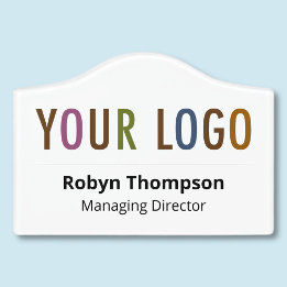 Akryles Türschild mit Logo