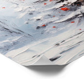 Akrylgemälde Impasto Weihnachtsbaumposter Poster (Ecke)