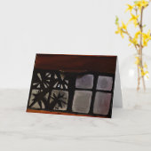 "Akrylhalterung" - Bohrkarte Karte (Gelbe Blume)