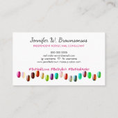 Akrylic Nails Artist Makeup elegant Visitenkarte (Rückseite)