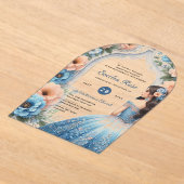 Akrylic Quinceañera Einladungen Navy Blue Dress (Ablage )