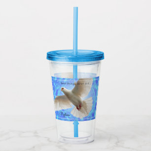 Akrylic Tumbler-Tauftaube Acryltrinkbecher