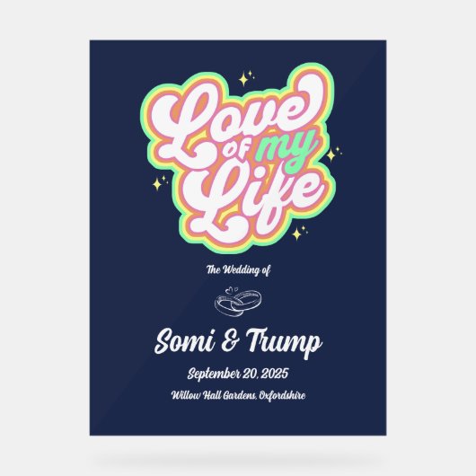 Akryling Acrylschild (Vorderseite)