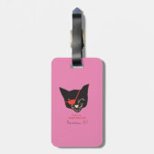 Akrylischer Gepäckanhänger - 3 Cocktails auf rosa (Rückseite vertikal)