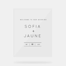 Akrylisches Willkommenszeichen - Elegante Dekorati Acrylschild