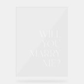 Akryllisch heiraten Sie mich Acrylschild (Vorderseite)