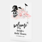 Akryllische Begrüßung | Halloween-Brautparty Acrylschild (Winkel)