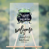 Akryllische Begrüßung | Halloween-Kinderdusche Acrylschild (Neutral)