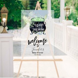 Akryllische Begrüßung | Halloween-Kinderdusche Acrylschild