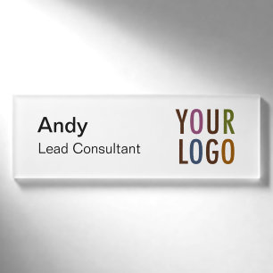 Akryllische Berufliche Namensmarke mit Logo-Magnet Namenschild