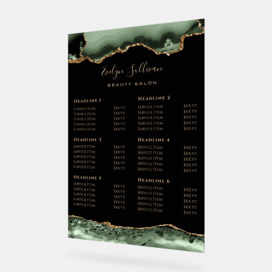 Akryllische Beschriftung Acrylschild (Winkel)