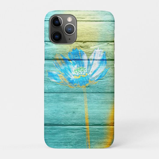 Akryllische Blume auf Holz Case-Mate iPhone Hülle (Rückseite)