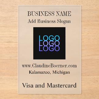 Akryllische Darstellung von Werbeplakaten für gewe Acryleinladungen