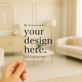 Akryllische Einladung zum Design Upload 5" x 7"