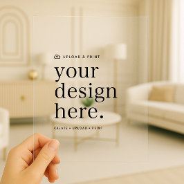 Akryllische Einladung zum Design Upload 5" x 7"