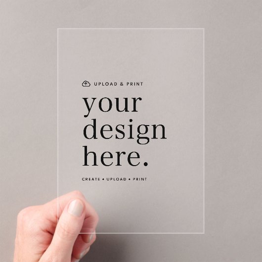 Akryllische Einladung zum Design Upload 5" x 7" (Insitu (Handheld))