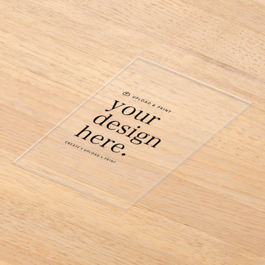 Akryllische Einladung zum Design Upload 5" x 7" (Ablage )