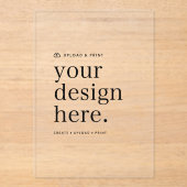 Akryllische Einladung zum Design Upload 5" x 7" (Vorderseite)