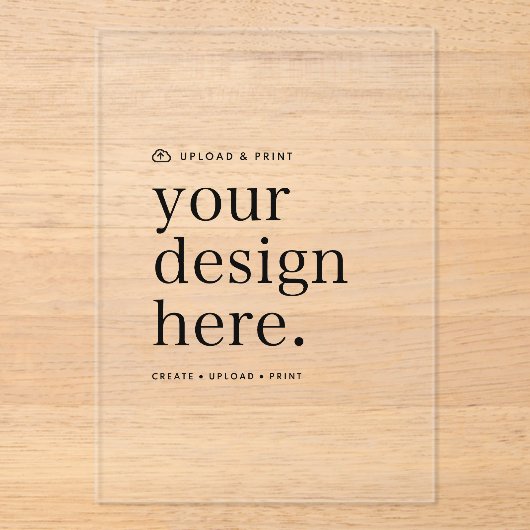 Akryllische Einladung zum Design Upload 5" x 7" (Vorderseite)