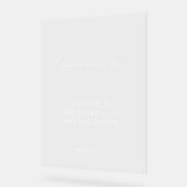 Akryllische Elegant Vintage Wedding Willkommenszei Acrylschild (Winkel)