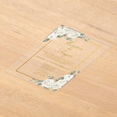 Akryllische, elegante Hochzeitseinladung auf Spani Acryleinladungen (Ablage )