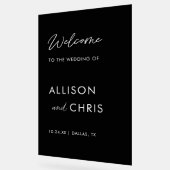 Akryllische Herzlichkeit auf der Hochzeit Schwarz Acrylschild (Winkel)