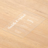 Akryllische Hochzeit lädt zu transparenter, modern Acryleinladungen (Ablage )