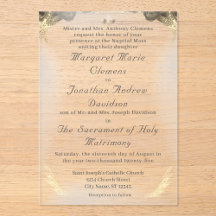 Akryllische Hochzeitseinladung