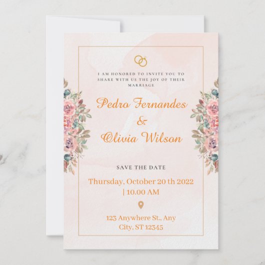 Akryllische Hochzeitseinladung, elegante Grüne Hoc Einladung (Vorderseite)