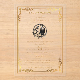 Akryllische Hochzeitseinladung mit Ihrem Foto Acryleinladungen