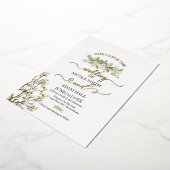 Akryllische Hochzeitsgrün und Blume Einladung (Gedreht)
