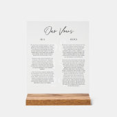 Akryllische Hochzeitsstimmung Achtung Kunstgeschen Acrylschild (Vorderseite)