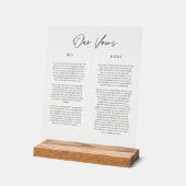 Akryllische Hochzeitsstimmung Achtung Kunstgeschen Acrylschild (Winkel)