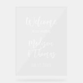 Akryllische Hochzeitszeichen | Begrüßungszeichen Acrylschild (Vorderseite)