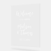 Akryllische Hochzeitszeichen | Begrüßungszeichen Acrylschild (Winkel)