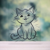 Akryllische Katzengestaltung Acrylschild (Neutral)