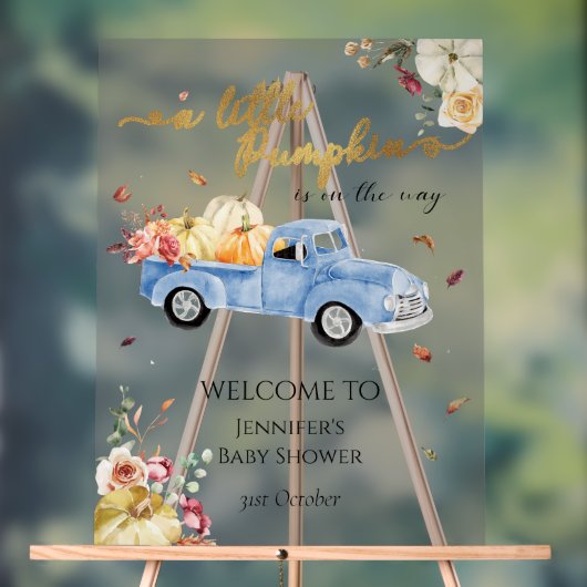 Akryllische Kürbisdusche Begrüßungszeichen Acrylschild (Neutral)