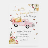 Akryllische Kürbisdusche Begrüßungszeichen Acrylschild (Vorderseite)