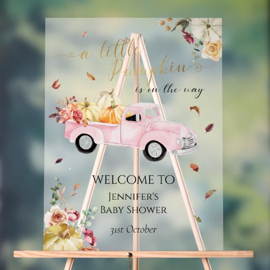 Akryllische Kürbisdusche Begrüßungszeichen Acrylschild (Neutral)