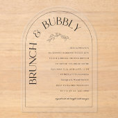Akryllische Luxe Brautparty Party Einladung Card (Vorderseite)