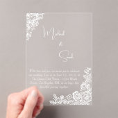 Akryllische, moderne Minimalistische Hochzeitsfeie Acryleinladungen (Insitu (Handheld))