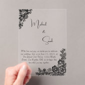 Akryllische, moderne Minimalistische Hochzeitsfeie Acryleinladungen (Insitu (Handheld))