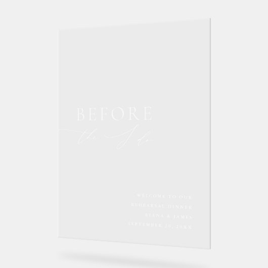 Akryllische Probe Begrüßungszeichen Acrylschild (Winkel)