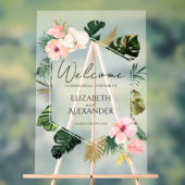 Akryllische Probe Begrüßungszeichen | tropisch Acrylschild (Neutral)